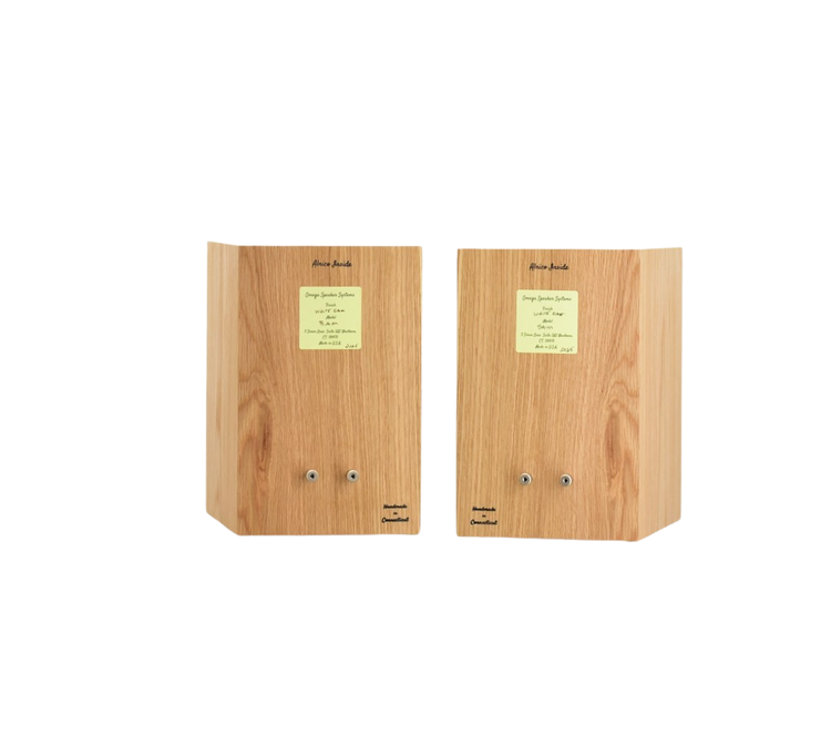 Available Now BAMs (Baby Alnico Monitor) in White Oak with optional Vintage grills
