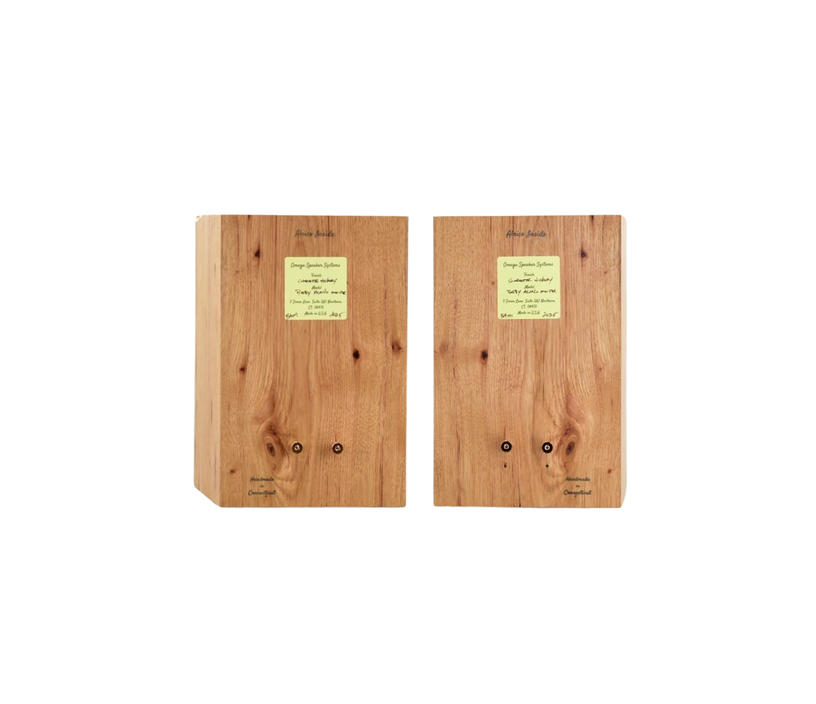 Available Now Baby Alnico Monitor speakers in Character Hickory finish
