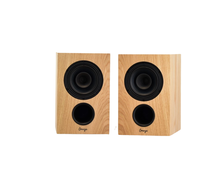 Available Now BAMs (Baby Alnico Monitor) in White Oak with optional Vintage grills