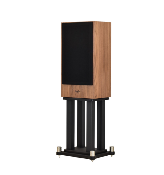 Omega DynaTen J25 Expert vintage speaker with grill on stands