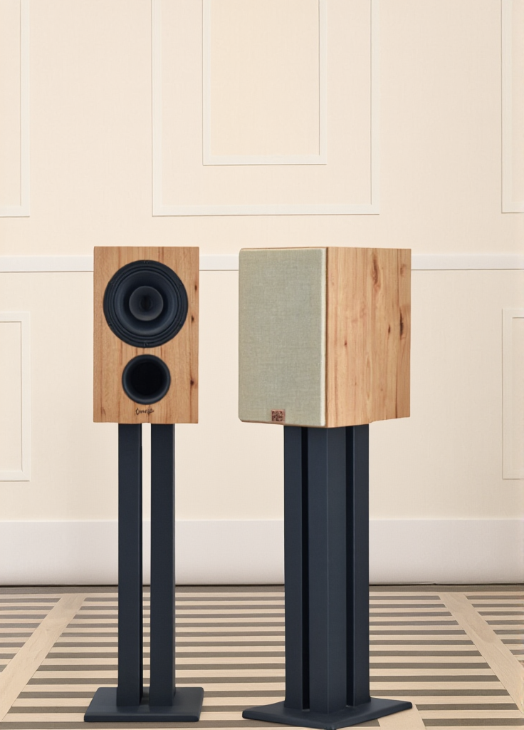 Available Now - Baby Alnico Monitor in Rustic Hickory with Vintage Tan grills