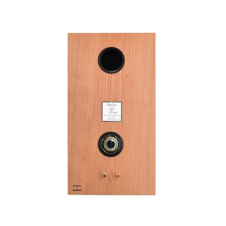 Back view of Omega Speakers Systems DynaTen J25 in cherry