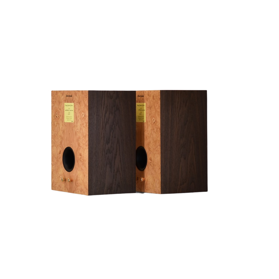 Available Now - B stock Compact Alnico Monitor 2 tone Maple Burl/Fumed White Oak