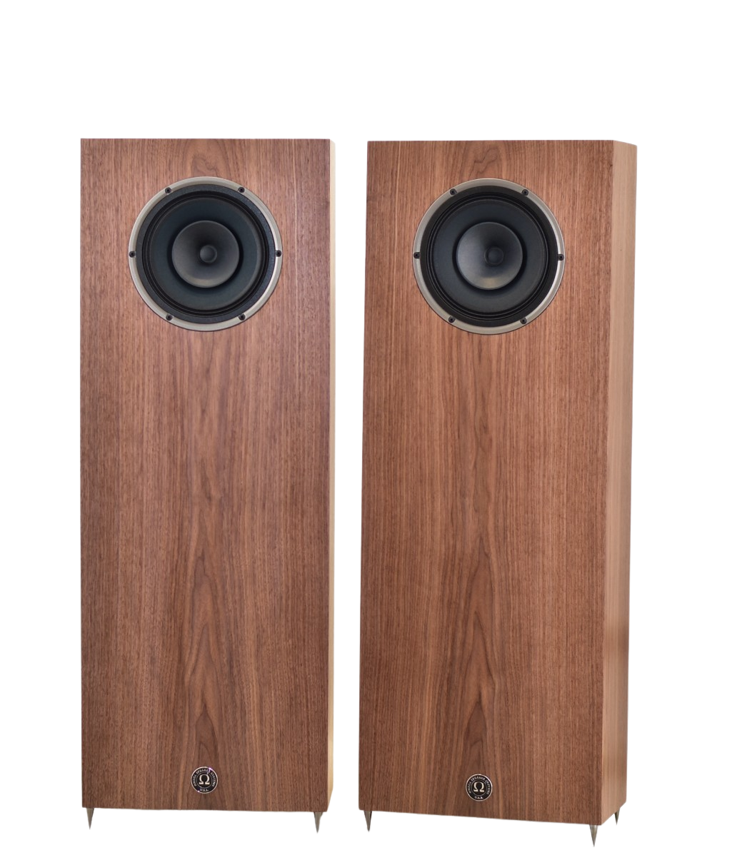 omega Speakers super 8 xrs matched air in walnut wood finish no grills